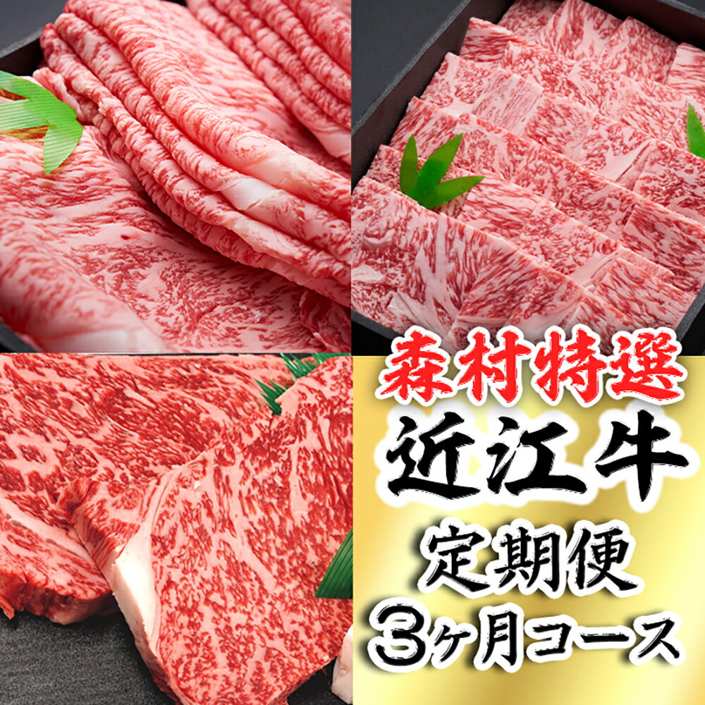 時代をかける近江牛美味便3回[冷凍][牛肉 ランキング 極上 ブランド牛 旨み たっぷり 送料無料 ][国産]