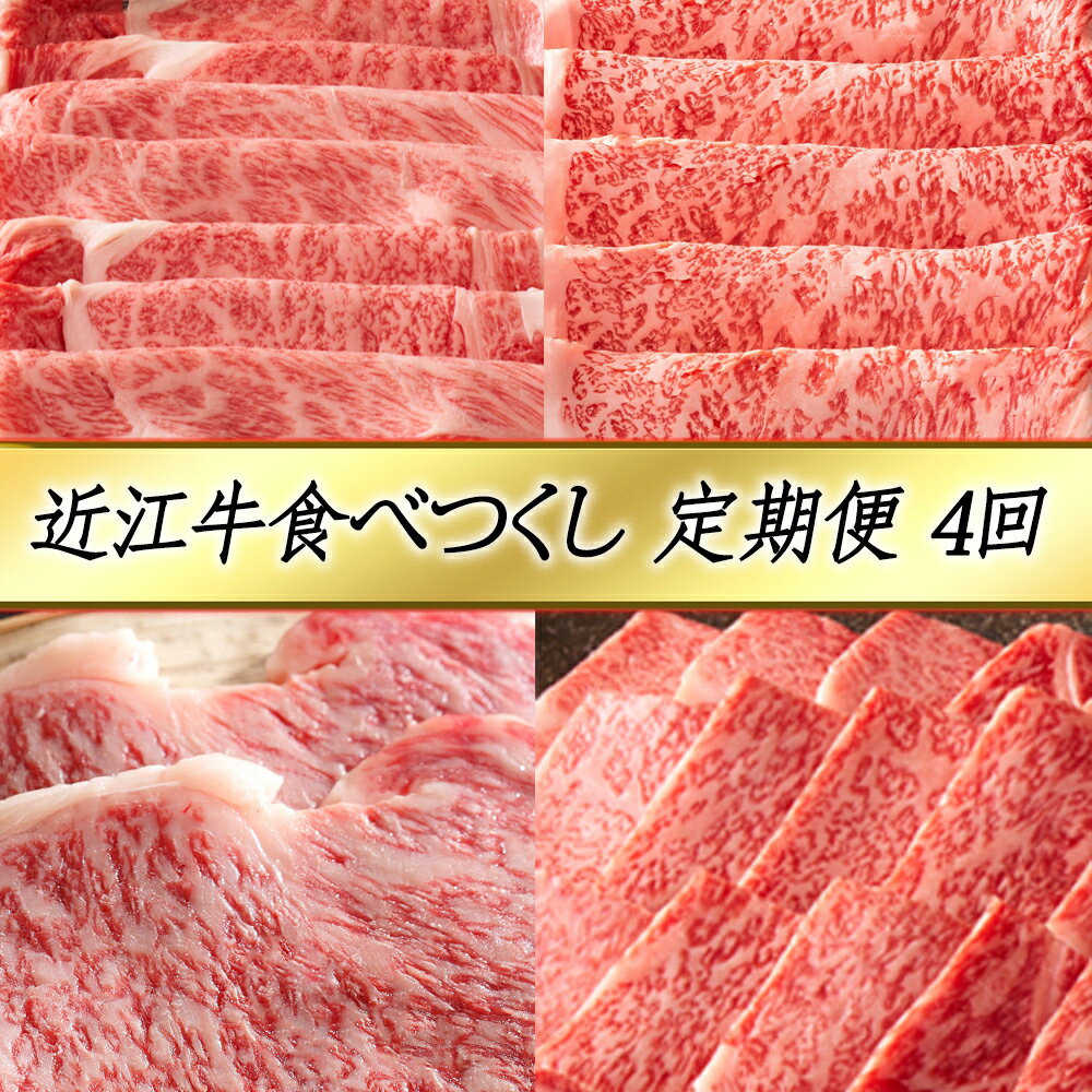 21位! 口コミ数「1件」評価「5」【定期便4回】【カネ吉山本】近江牛食べつくし定期便-真-