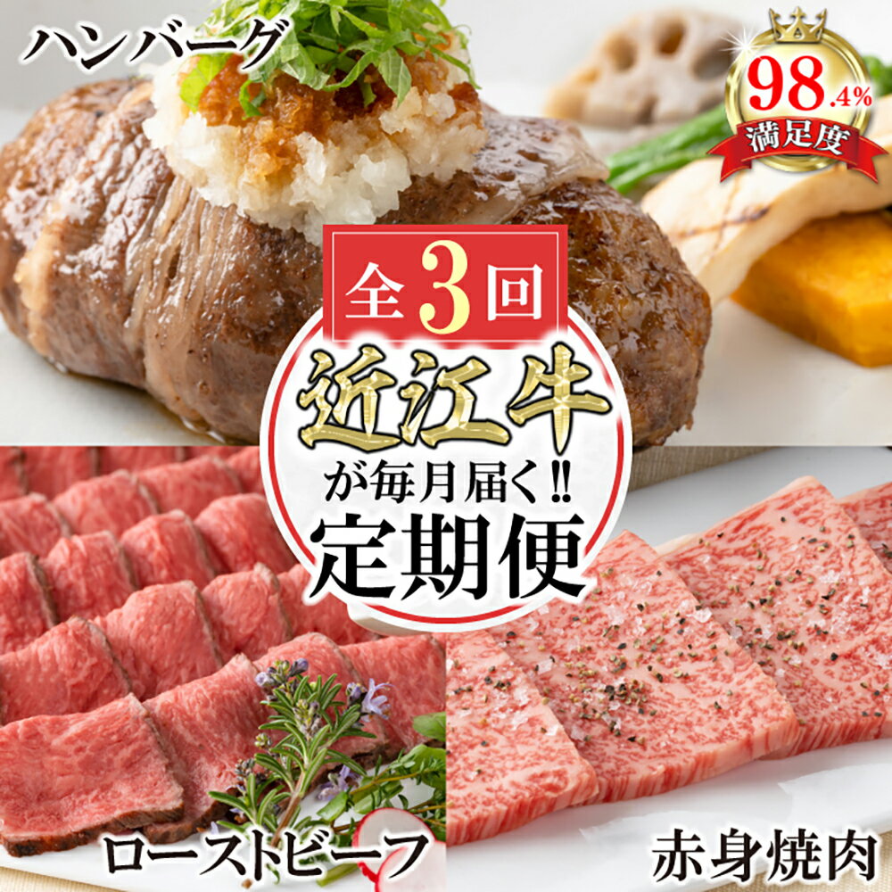 [定期便3回]カネ吉山本近江牛ごちそう定期便A[牛肉][牛][A4][A5][国産]