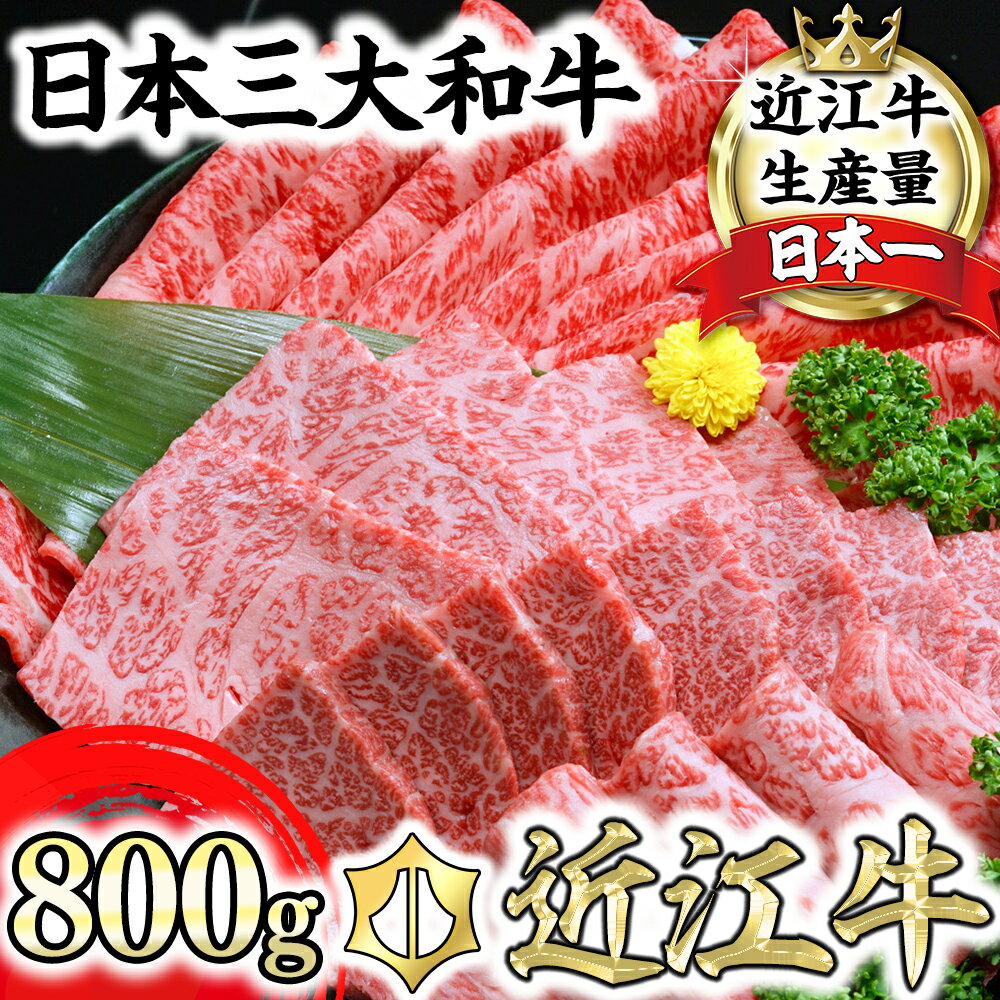 近江牛 2種 食べ比べ 焼肉用 すき焼き用セット A5ランク 800g カルビ/ロース すき焼き肉 国産 牛肉 にく 送料無料 冷凍 肉のげんさん ブランド牛 日本三大和牛 人気部位 焼きしゃぶ バーベキュー bbq