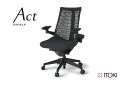 【ふるさと納税】イトーキ『アクトチェア』エラストマーバック ウレタンキャスター 張地:ブラック (KG447PSMT1T1T1F)