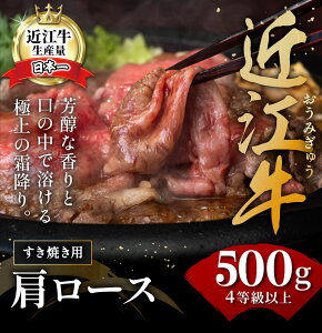 【ふるさと納税】【畜産農家支援】近江牛 肩ロース すき焼き 500g 千成亭 4等級以上の未経産牝牛限定 A4/A5 すき焼き肉 国産 牛肉 霜降り ブランド牛 日本三大和牛 キャンプ アウトドア 冷凍 送料無料 【リピート多数】【頑張った方へのご褒美を贅沢に】