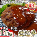 【ふるさと納税】近江牛オリジナルハンバーグの冷凍詰合せ【1,100g(110g×10個)】【国産】