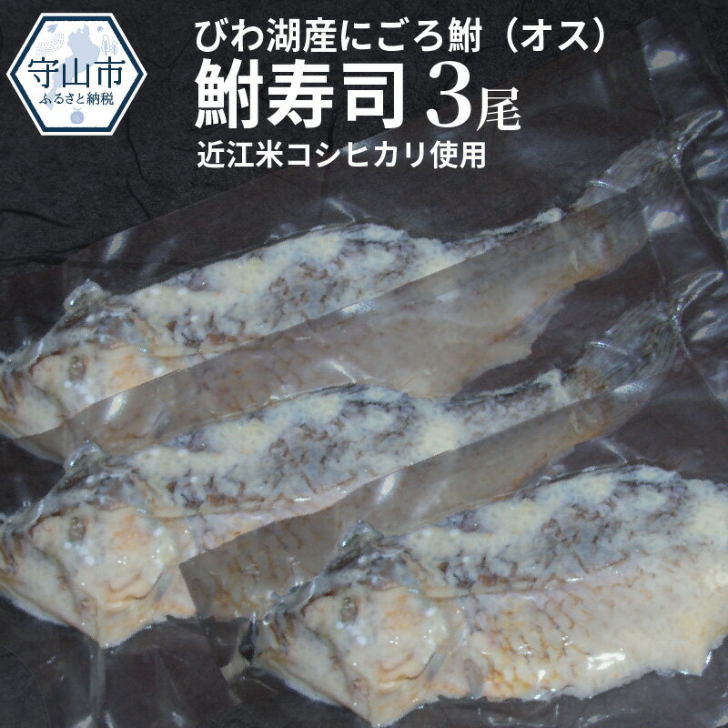 びわ湖産にごろ鮒(オス)鮒寿司 3尾 滋賀県(近江)の郷土料理 名産 ふなずし 琵琶湖産ふな使用 発酵食品 おつまみ 酒の肴 日本酒のお供に