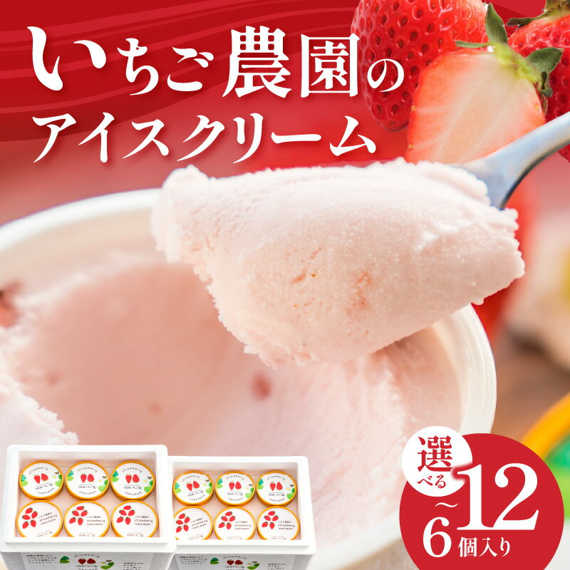 数量限定!いちご農園のアイスクリーム 選べる 6〜12個入り