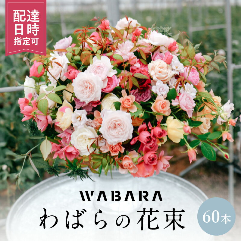 【ふるさと納税】わばら 60本 程度 配達日時指定可 花束 わばらの枝 摘みたて WABARA ばら 花 飾り インテリア アレンジ 生花 切り花 花のある生活 丁寧な暮らし 冷蔵 滋賀県 守山市 お取り寄せ Rose Universe 國枝啓司 送料無料
