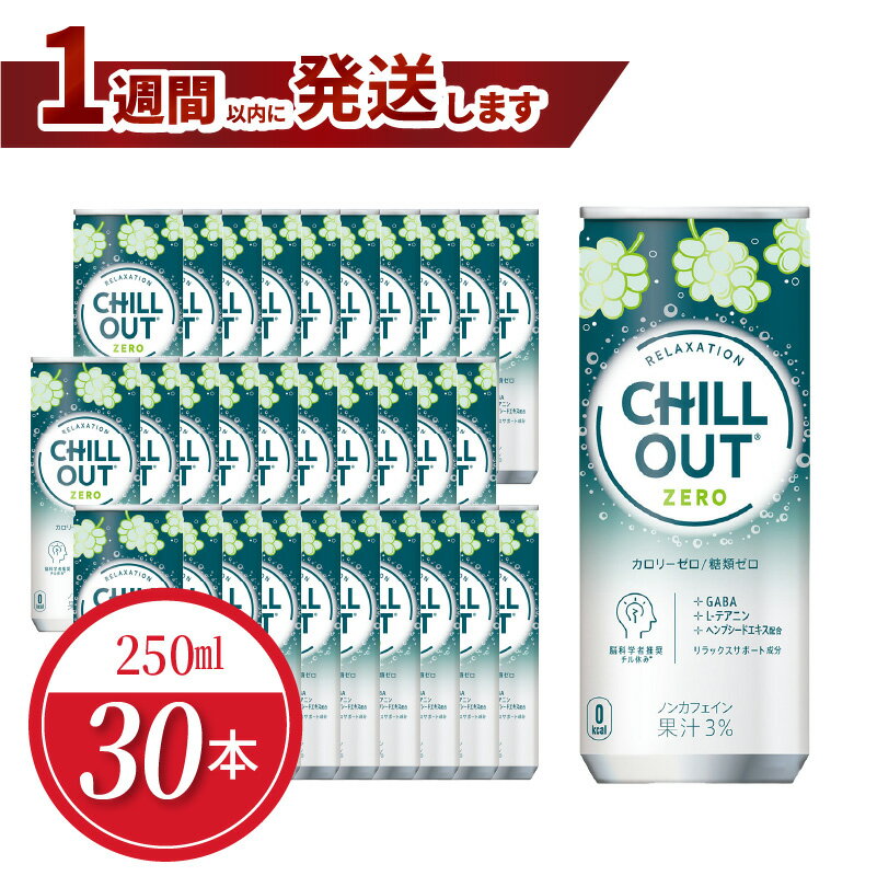 【ふるさと納税】チルアウト リラクゼーションドリンク ゼログラビティー 250ml 缶（30本入）のサムネイル