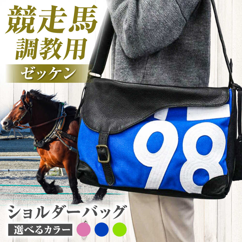 【ふるさと納税】【JRA/日本中央競馬会】【選べるカラー】調教用ゼッケンを使用したバッグ【steed サドル】 / 競馬 馬 競走馬 グッズ ショルダーバッグ トレセン 雑貨 / 栗東市 / サンキューファインホース夢プロジェクト[BIAD016]