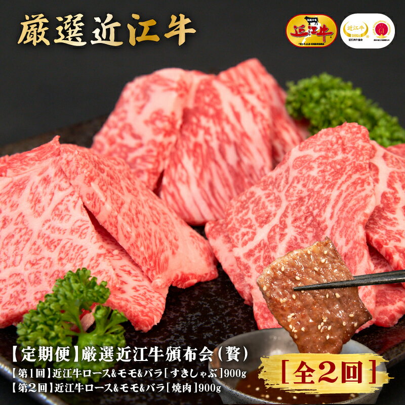 特選近江牛[頒布会(贅)][全2回] [定期便・お肉・牛肉・頒布会]