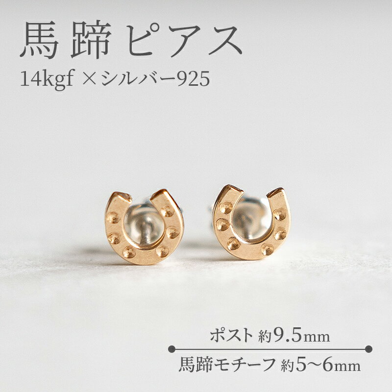 2位! 口コミ数「0件」評価「0」馬蹄ピアス 14kgf ×シルバー925 装蹄師手作り　【 アクセサリー ピアス 馬蹄 】