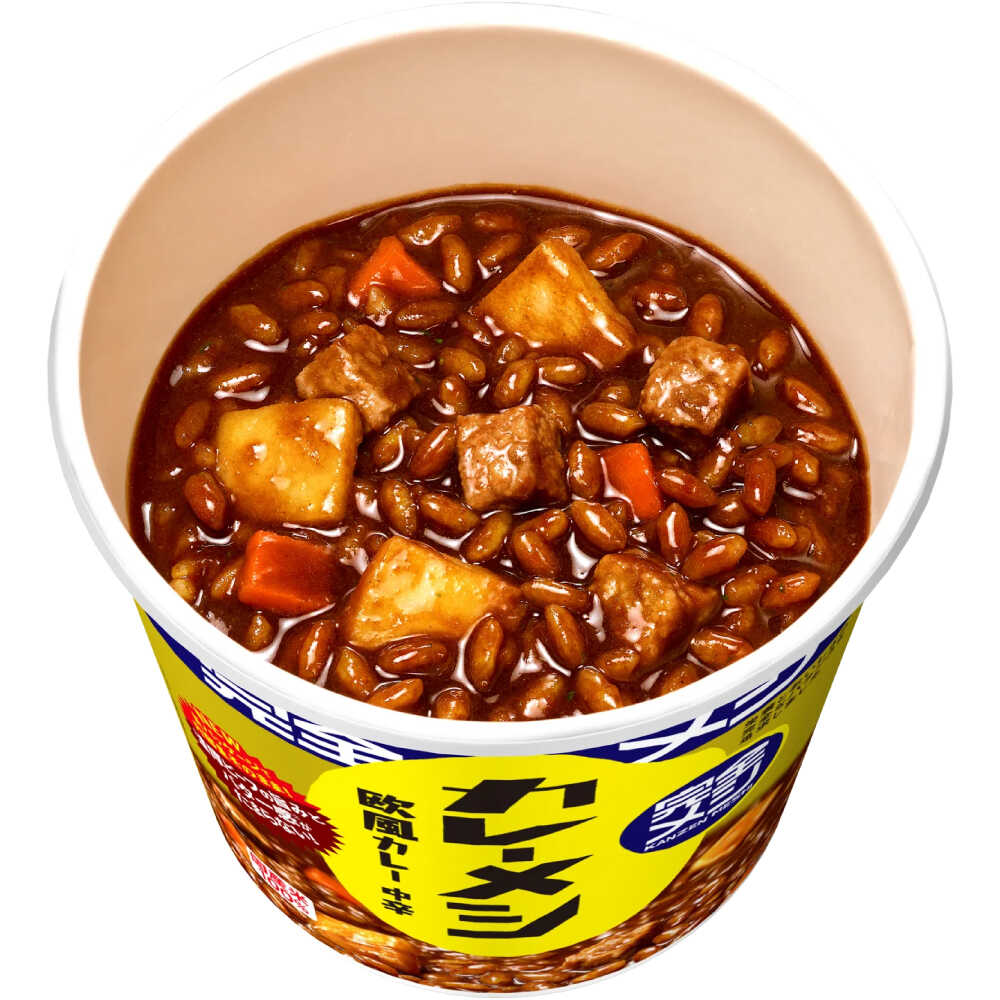 【ふるさと納税】完全メシ カレーメシ 欧風カレー 2ケース 計12食 / 完全飯 カレーライス 常温 保存 カップ飯 非常食 保存食 備蓄 まとめ買い / 栗東市 / 日清食品株式会社[BIBI026]