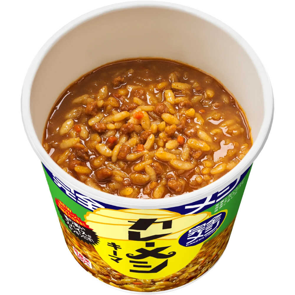 【ふるさと納税】完全メシ キーマカレーメシ　2ケース 計12食 / 完全飯 カレーライス 常温 保存 カップ飯 非常食 保存食 備蓄 まとめ買い キーマカレー / 栗東市 / 日清食品株式会社[BIBI028]