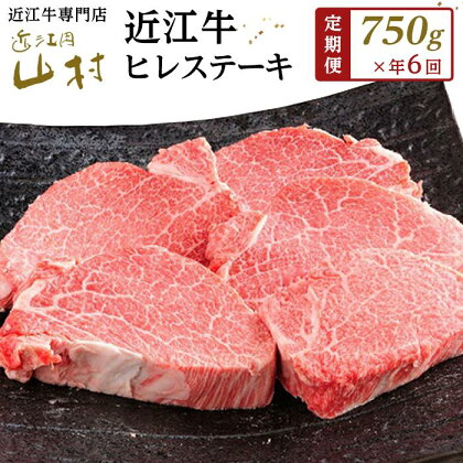 肉 近江牛 定期便【年6回】近江牛ヒレステーキ 750g（4～5枚） 計4.5kg ( 750g × 6回 )