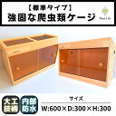 【ふるさと納税】【歴40年大工監修】強固な爬虫類ケージ(オレンジ)60×30×30cm | 返礼品 爬虫類 ゲージ 木製 小型 人気 おすすめ 送料無料
