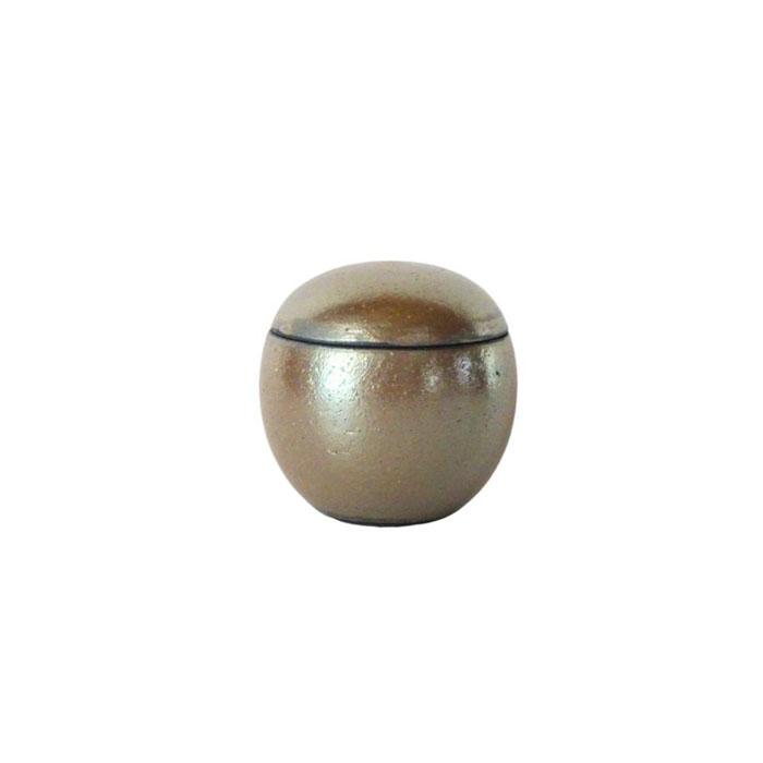 伝統工芸 信楽焼の手元供養 分骨用ミニ骨壺 ふるさと 凪 球型 Sサイズ　　
