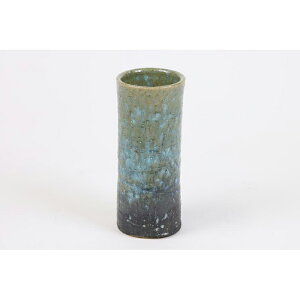 【ふるさと納税】【信楽焼】緑窯変寸胴花入(512-04) | 甲賀市 信楽焼 花瓶 緑窯変 寸胴型 陶器製 和モダン 人気 おすすめ 花器 フラワーベース インテリア雑貨 生け花 花飾り お取り寄せ 通販 送料無料 ふるさと納税