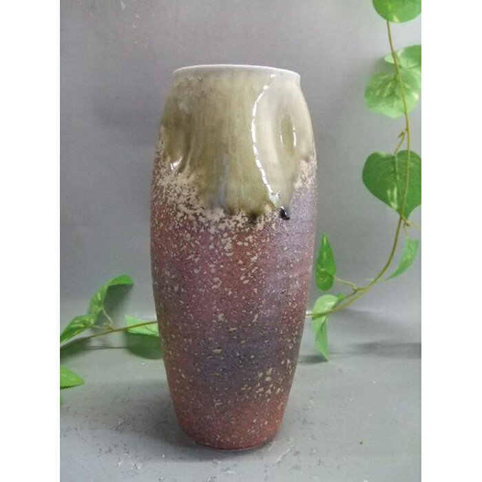 【ふるさと納税】【信楽焼】紫香楽ビードロ花入れ　花入　花器　花瓶（nha-005）のサムネイル