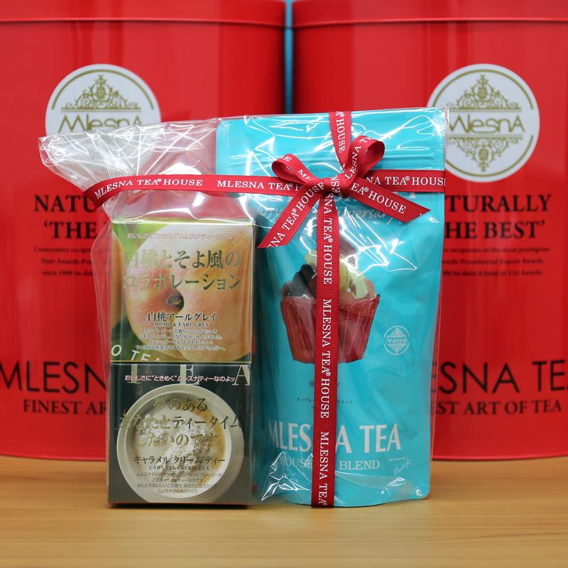 紅茶 ムレスナ ティー ギフト セット リーフタイプ 1種 & ティーバッグ 22包 ( 2種 × 11包 ) | 茶 お茶 TEA ティ 白桃 もも 桃 りんご 林檎 果物 果汁 最高級 ブランド 人気 おすすめ ティーパック ティーバック