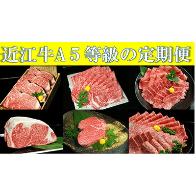 近江牛A5等級の定期便【年6回お届け・隔月】　【定期便・お肉・焼肉・近江牛・ミスジ・サーロインステーキ・ロースすき焼・しゃぶしゃぶ】　お届け：ご入金の翌月に初回を発送、その後は隔月での発送となります。