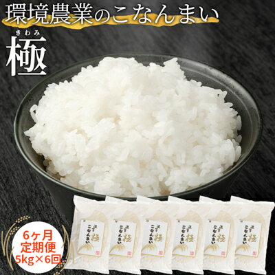 【6ヶ月定期便】環境農業のこなんまい 極5kg　【定期便・ お米 おにぎり 】