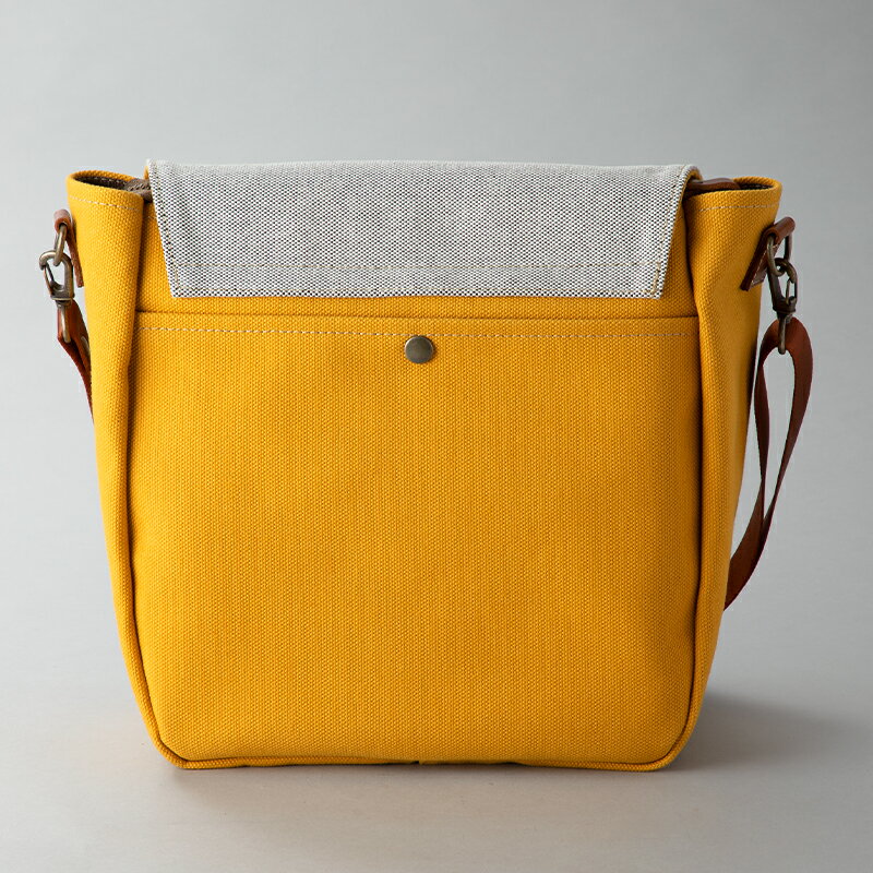 【ふるさと納税】【J-244】kii工房　帆布かばん　かぶせプランプショルダー　マスタード【高島屋選定品】