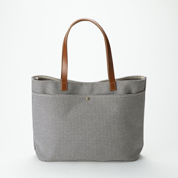 【ふるさと納税】【J-247】kii工房　帆布かばん　スタンダードトートL 手長 千鳥柄【高島屋選定品】