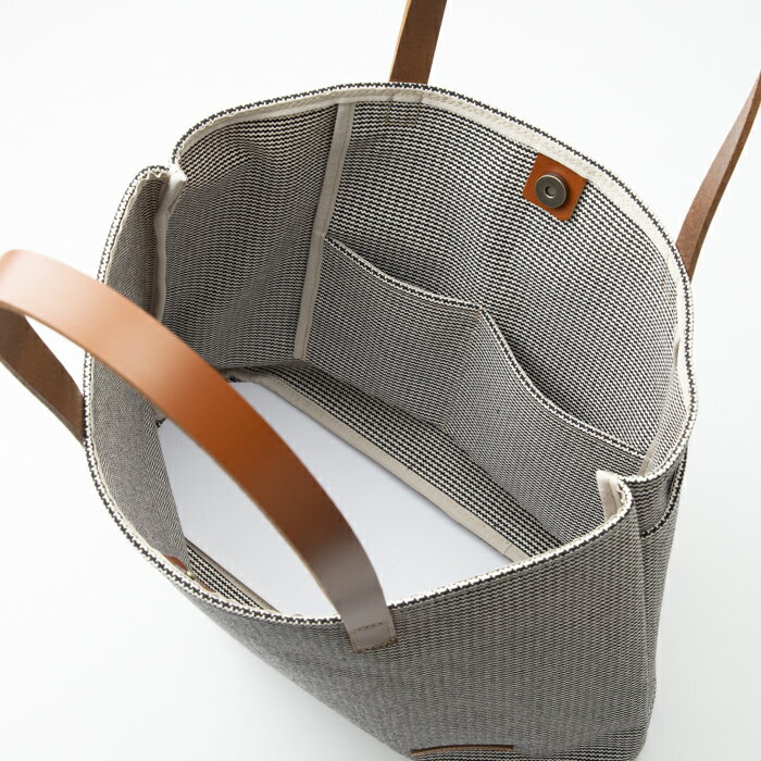 【ふるさと納税】【J-247】kii工房　帆布かばん　スタンダードトートL 手長 千鳥柄【高島屋選定品】