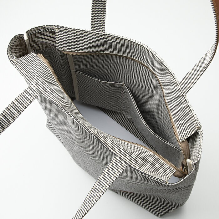 【ふるさと納税】【J-251】kii工房　帆布かばん　ダブルハンドトート LLサイズ 千鳥柄【高島屋選定品】