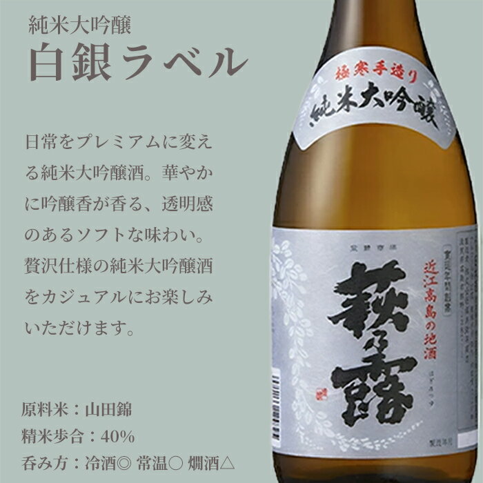 【ふるさと納税】【I-283】福井弥平商店 萩乃露 純米大吟醸・純米720ml2本セット ［高島屋選定品］