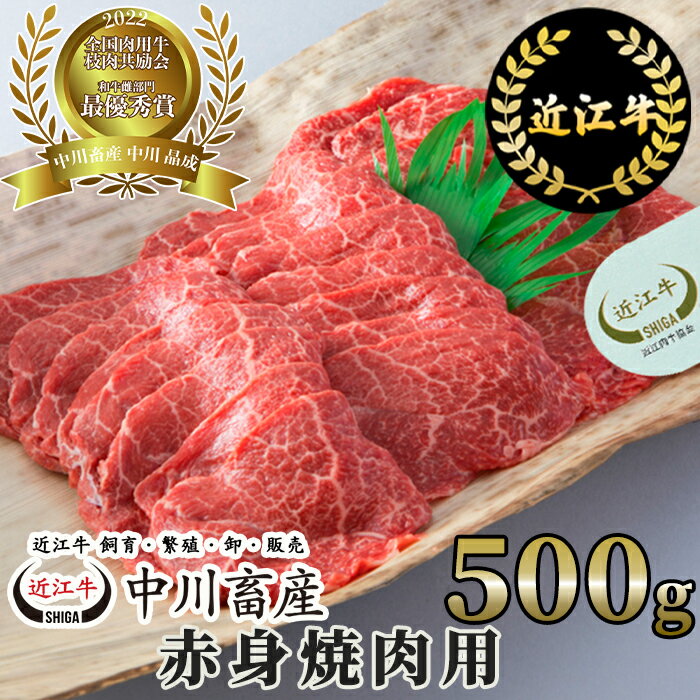 近江牛 【ふるさと納税】中川牧場 近江牛赤身焼肉用 500g 高島屋選定品｜中川畜産 C25 令和4年度 全国肉用牛枝肉共励会 最優秀賞受賞