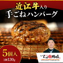 【ふるさと納税】 いろはの近江牛入り手造りハンバーグ 130g×5個 (箱なしエコ包装) 近江牛 ハンバーグ 牛肉 美味しい ブランド牛 高級 人気 国産 楽天 寄付 返礼品 お歳暮 ギフト プレゼント お祝い 贈り物 ふるさと納税 近江 東近江 A-D22 いろは精肉店