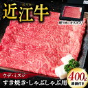 【ふるさと納税】 近江牛 ウデ ミスジ すき焼き ・ しゃぶしゃぶ用 400g (贈答用黒箱) 牛肉 美味しい ブランド牛 高級 人気 国産 楽天 寄付 返礼品 お歳暮 ギフト プレゼント お祝い 贈り物 ふるさと納税 近江 東近江 C-D10 いろは精肉店