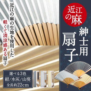 【ふるさと納税】「近江の麻」紳士用扇子 麻 生地 さわやか 清粋 扇子 男性用 メンズ 男 紳士 男性 実用的 お土産 楽天 返礼品 寄付 お歳暮 ギフト プレゼント お祝い 贈り物 故郷納税 東近江 A-E01 麻絲商会