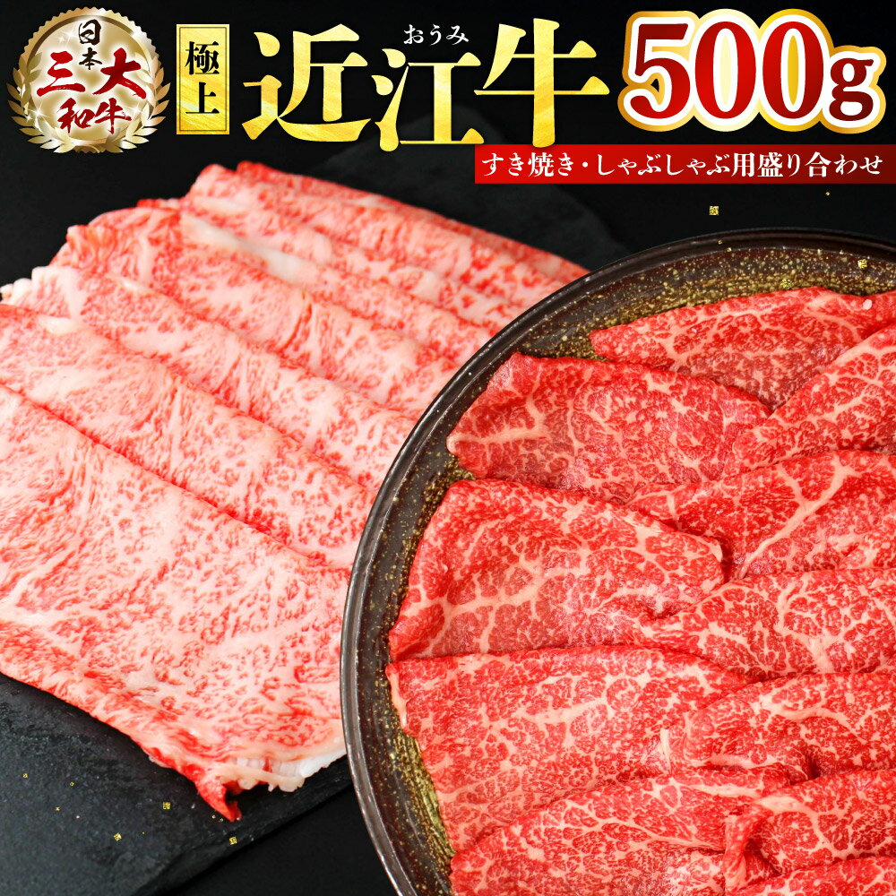 極上近江牛 すき焼き・しゃぶしゃぶ用盛り合わせ[500g] 牛肉 美味しい ブランド牛 高級 人気 国産 楽天 寄付 返礼品 お歳暮 ギフト プレゼント お祝い 贈り物 ふるさと納税 近江 東近江 E-E10 株式会社びわこフード(近江牛専門店 万葉)