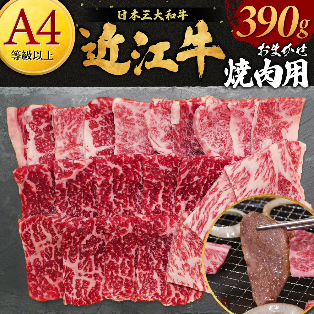 【ふるさと納税】近江牛おかませ焼肉用 390g 株式会社オカキブラザーズフーズ 滋賀県 東近江市 A-E28 近江牛 焼肉 おまかせ 390g A5 A4 モモ バラ 肩ロース 牛肉 和牛 焼き肉
