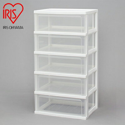 【ふるさと納税】ワイドチェスト W545 白/透 【 インテリア 収納 洋服 タオル リビング 部屋 クローゼット 押し入れ 】