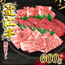 【ふるさと納税】 近江牛 焼肉 セット 600g 冷凍 黒毛和牛 和牛 牛肉 ブランド 三大和牛 焼き肉 ロース 赤身 カルビ 贈り物 ギフト 滋賀県 竜王町 岡喜