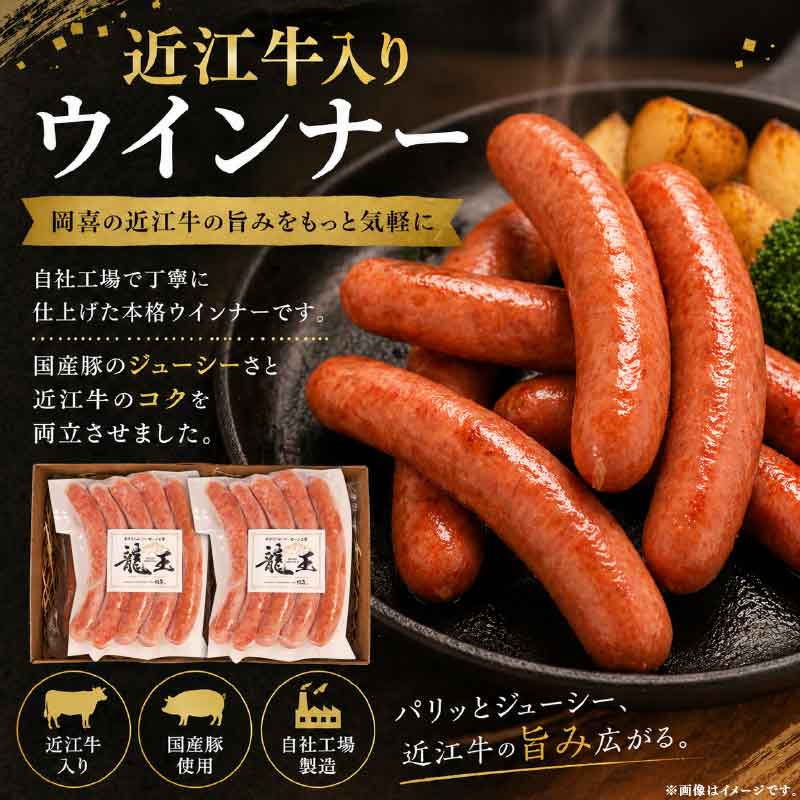 【ふるさと納税】 岡喜自家製 近江牛 入り ウインナー 380g～1.9kg 1パック 190g ふるさと納税 ブランド牛 牛肉 和牛 ういんなー ソーセージ 自家製 お肉 肉 豚 ぶた 豚肉 近江牛 惣菜 贈り物 ギフト 龍王 ジューシー 粗挽き イベント 国産 真空パック 滋賀県 竜王町 岡喜