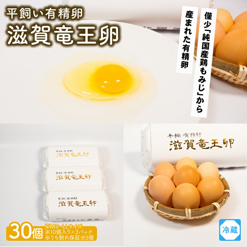 【ふるさと納税】 たまご 30個 平飼い 卵 有精卵 滋賀県