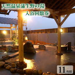 【ふるさと納税】 蒲生野の湯 入浴回数券 ( 11枚綴り ) チケット 温泉利用券 温泉 天然温泉 露天風呂 サウナ ジェットバス 電気風呂 滋賀県 竜王町 送料無料