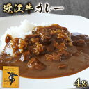 【ふるさと納税】 近江牛 カレー 200g × 4袋 セット 澤井姫和牛 【 レトルト カレー 近江牛 カレー 黒毛和牛 牛肉 800g 肉 ギフト 高級 黒毛...