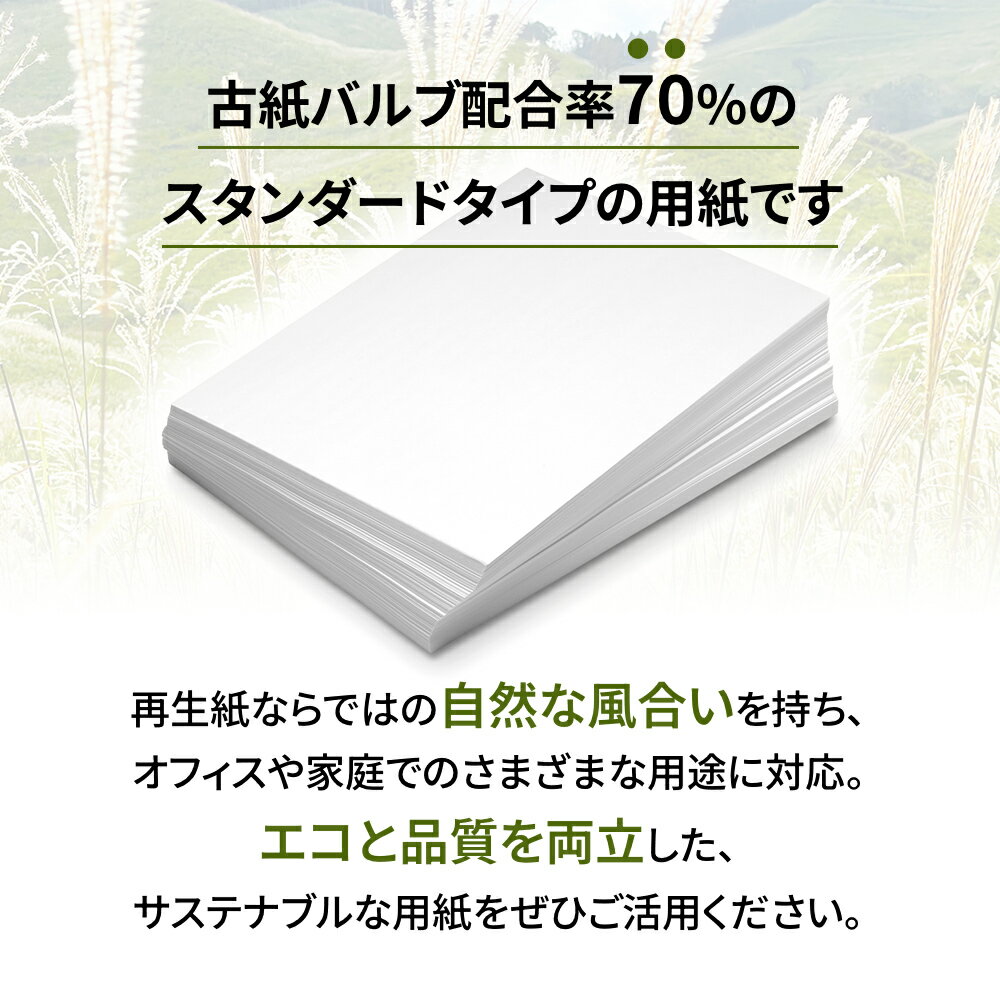 【ふるさと納税】KPS-SK30 低白色再生紙 コピー用紙　A5 500枚×10冊/1箱　合計5,000枚 複合機 印刷 送料無料 BB10