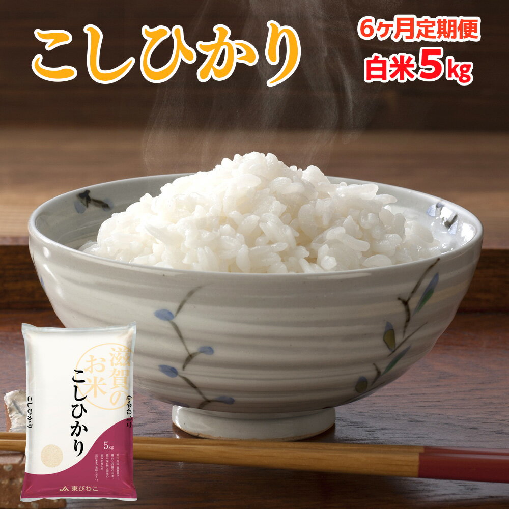 14位! 口コミ数「0件」評価「0」6ヶ月定期便 近江米 こしひかり 白米5kg 送料無料 近江 米 BD16