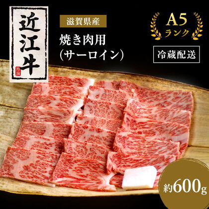 近江牛 焼肉 サーロイン 約600g A5 肉の千石屋 牛肉 黒毛和牛 焼き肉 肉 お肉 牛 和牛 最長3カ月 冷蔵　【 豊郷町 】　お届け：繁忙期は最長3か月。納期指定不可