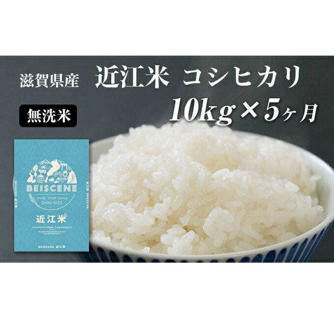 [定期便]令和5年産 滋賀県豊郷町産 近江米 コシヒカリ 無洗米 10kg×5ヶ月 [定期便・お米・コシヒカリ・米・無洗米] お届け:ご入金の翌月中旬に出荷いたします