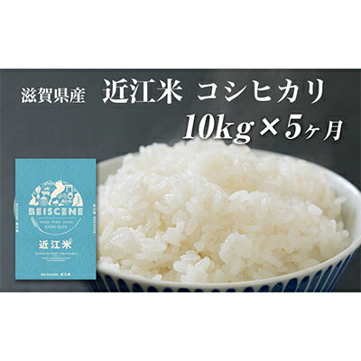 令和5年産　滋賀県豊郷町産　近江米 コシヒカリ　10kg×5ヶ月　【定期便・ お米 白米 ごはん ライス 主食 炭水化物 おにぎり 】　お届け：ご入金の翌月中旬に出荷いたします