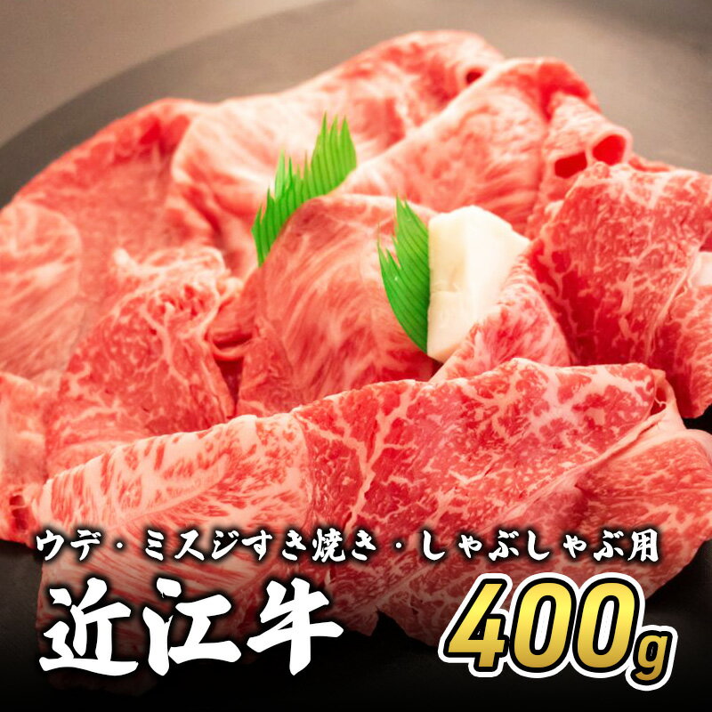 【ふるさと納税】近江牛ウデ・ミスジすき焼き・しゃぶしゃぶ用 400g(エコ包装)　【 お肉 牛肉 集まり お祝い イベント 鍋物 鍋料理 食材 グルメ 国産 】