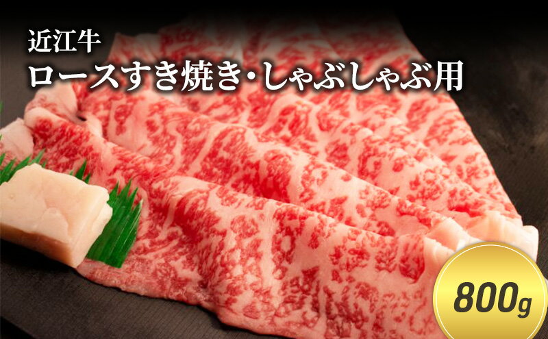 【ふるさと納税】近江牛ロースすき焼き・しゃぶしゃぶ用 800g(エコ包装)　【 お肉 牛肉 集まり お祝い イベント 鍋物 鍋料理 食材 グルメ 国産 】