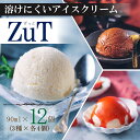 13位! 口コミ数「0件」評価「0」 ZuT 溶けにくい アイス 12個(3種×各4) ミルク チョコレート イチゴ スイーツ デザート おやつ 人気 ジェラート ジャージー ･･･ 