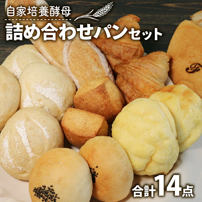 【ふるさと納税】 自家培養酵母 詰め合わせ パンセット 14点 ( パン 惣菜パン 冷凍パン 無添加 天然酵母 冷凍 詰め合わせ 小麦 朝食 朝ごはん お取り寄せ 食べ比べ 京都 国産 )